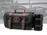 Motorcycle retro rear seat bag detachable side bags, PU leather waterproof and wear-resistant, V1232-MTCB-001