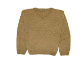 100% Shetland Ragg Wool V Neck Knit Jumper Pullover Mens Sweater Knitted - Nutmeg - XXL V563-SW-VN-NUTMEG23-XXL