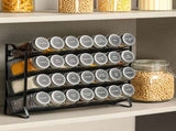 CARLA HOME Spice Rack organiser with 28 Spice Jars, Spice Labels, Funnel and Marker for Kitchen LSB-36079