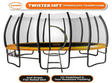 Kahuna Twister 14 ft Springless Trampoline TRM-KAH-ELA-14D