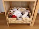 Storage basket Large Rectangular Wicker Basket, Water Hyacinth Storage Basket with Built-in Handles, V1366-AZ2-W-05637