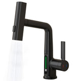 Kitchen Faucet with Pull Down Sprayer LED Temperature Display Adjustable Height and 360 Degrees V1294-YM0901-H47540B-EU