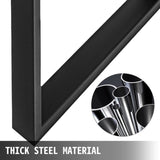 Black Metal Table Legs Set of 2 Steel Table Legs 35x28 Inch Dining Table Legs Office Table Legs V952-ZTHS900X72MM00001V0