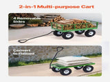 680 Lbs Steel Garden Cart on Wheels, Heavy Duty Garden Wagon Cart Pullable, Metal Outdoor Utility V952-ZXHYTCHH680LDM4Y8V0