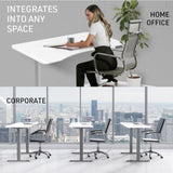 FORTIA Sit To Stand Up Standing Desk, 160x75cm, 72-118cm Electric Height Adjustable, Ergonomically V219-ADKASTFO6WTSA