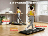 Everfit 3 in 1 Walking Pad Treadmill 12% Incline Under Desk Treadmills for Home Gym With 38cm Wide TMILL-380-2INC-BK