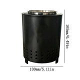 Stainless Steel Fire Pit, Portable Campfire Stove with Smokeless Design, Outdoor Fireplace for V1366-AZ2-W-23494