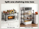 Artiss 5-Tier Kitchen Rack Shelf Shelving Unit 55x30x150CM Adjustable Metal Storage Shelves Black KR-MEL-5S-55-BK