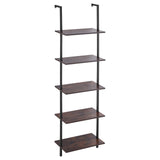 VEVOR Industrial Square Pipe Shelf 5 Tier 48x30x178cm Wall-Mount for Bedroom V952-JSGZWJFGHMBHGMXTKV0