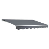 Instahut Retractable Folding Arm Awning Manual Sunshade 2.5Mx2M Grey AWN-B-ARM-25X20-GREY