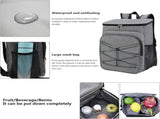 Insulated Backpack Cooler Bag Large Capacity Waterproof for Picnic Camping Lunch Grill, Gray V1188-MS-325-1781