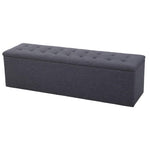 Artiss Storage Ottoman Blanket Box 140cm Linen Dark Grey OTM-L140-DA-GY-AB