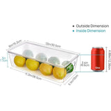 8-Pack Stackable Fridge Storage Organiser Bins with Lids, Clear Produce Drinks Container for V1265-YY-252