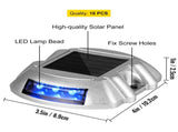 Driveway Lights 16-Pack, Solar Driveway Lights with Switch Button, Solar Deck Lights Waterproof, V952-TYNDD16JTBU000001V0