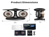 Dual Turbine Desk Fan with Aircraft Design Wireless, Quiet, 3-Speed Touch Control for Home, V1107-CS-SWLZMFS