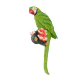 Parrot Sculpture Resin Bird Figurine Half Face Hanging Sculpture for Wall Tree Living Room Balcony V1294-YM0901-3111250017112