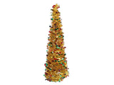4.9ft PET Foldable Artificial Xmas Tree Sequin Pop Up Xmas Tree for Home Holiday Decoration Gold V1294-YM0901-3115240121611
