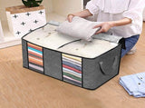 4PCS Clothes Storage Bag Large Capacity Clothing Organizers Foldable Closet Container with Clear V1294-YM0523-10334568