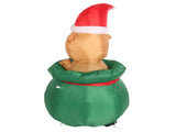 1.5m Christmas Inflatable Lovely Bear in Gift Bag with LED Light Yard Decoration Christmas Bear Blow V1294-YM0901-3115230113112