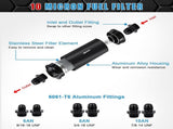 Inline Filter 10 Micron with 6AN 8AN 10AN Adapter,50MM Universal Bracket Clamp,10 Micron Inline V1258-DP02-C-2769
