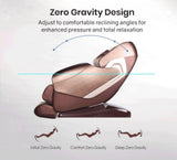 FORTIA Electric Massage Chair Zero Gravity Heating Massager Full Body Shiatsu Recliner, Remote V219-MSGECHFORA8BR
