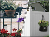 3-Piece Heavy Duty Bungee Cord Set with Outdoor Wrought Iron Flower Pot Hook Stand for Secure V1192-AZ-W-27751