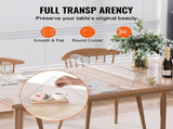 Plastic Table Cover, 42 x 72 Inch 2.0 mm Thick Clear Table Protector, Rectangle PVC Desk Mat, V952-ZFXPVCZB42X7FCC6CV0