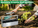 Soil Blocker for Starting, Handheld 2in
Galvanized Iron, 3 Types of Interchangeable Pins, V1107-CS-FNECN24