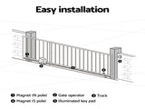 LockMaster Automatic Sliding Gate Opener Kit 4M 800KG GO-SGO-DSR800-AC-RAILX2