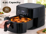 Devanti Air Fryer 6.5L 1700W Digital Touch 8 Presets Non-Stick Basket Black AF-K-J-NA50-BK
