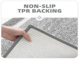 Color&Geometry Bath Mats for Bathroom Non Slip, 16"x24" Small Gray Bathroom Rugs, Absorbent, Soft, V1366-AZ2-W-09182