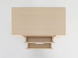 Bedside Table Side Storage Cabinet Nightstand Bedroom 2 Drawer 1 Shelf ZURI OAK V274-FT-BEDT-2DD07-WD