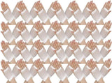 24 Pair Fishnet Gloves Fingerless Wrist Length 70s 80s Costume Party - White V563-24PCS-18510-WHITE