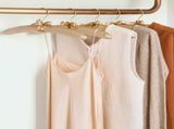 TOPIA HANGER Padded Hangers for Women Clothing, 10-Pack Thick Foam Padded Satin Hangers No Shoulder V1258-DP02-F-234