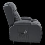 Lift Heated Leather Recliner Electric Massage Chair with USB port V63-847651