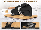 Manual Bread Slicer with Adjustable Thickness, Hand Crank Slicer for Homemade Sourdough, 304 V1107-CS-SDMBQGJ