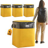 4-Pack 180L Extra-Large Storage Bags, Heavy-Duty, Wear-Resistant, Waterproof Moving Bags - Yellow V1265-AU-097-HUANG