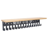 Metal Award Display Trophy Shelf Bamboo Trophy Shelf Metal Wall Mounted Medal Display Hanger V1294-YM0706-3115230067311