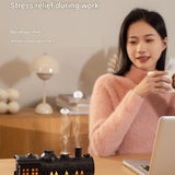 Black Retro Train Aromatherapy Humidifier - 300ml Ultrasonic Cool Mist Diffuser with Jellyfish Smoke V888-ELOSUNG53550