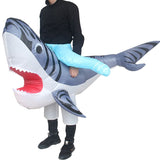 Ride On Shark Cartoon Costumes Air Model Inflatable Costume Funny Dress Up Props Halloween Party V1263-JX-7917