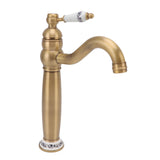 Bathroom Faucet Antique Single Span European Style Brass Basin Mixed Tap for Home Hot Cold Water V1294-YM0626-3112220096311