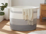 Laundry basket with handles, decorative basket for living room, woven storage basket for toys, V1188-MS-313-0650