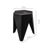 Artiss 2x Bar Stools Puzzle Plastic Foot Stool Black AI-PP-STOOL-T-BK