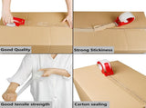 2 Pack Packaging Tape with Dispenser Strong Transparent Adhesive Tape for Boxes Moving Parcels V1258-DP02-BOL-757