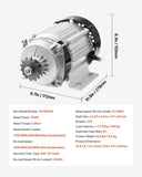VEVOR 750W Electric Brushless DC Motor Kit 48V 2700rpm with Upgraded Controller V952-ZLWSDJTJ750WXOI9PV9