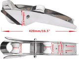 AISI 316 Stainless Steel Hinged Self-Launching Bow Anchor Roller with pivoting Dual-Roller 16.5'' V1259-DP01-A-1316