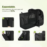 Expandable Cat Backpack, Mesh Breathable, for Small Dogs & Puppies, Travel Hiking Camping Pet V1232-KZB-CW-004