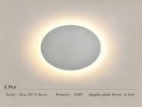 20CM White Touch Eclipse Wall Light 2Pcs Stepless Dimming V1221-XM-LB444-GM31