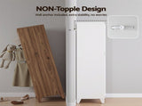 Artiss 2-Door Wardrobe Lockable Cabinet Storage Closet Hanging Rail Adjustable Shelves Cream White WR-MET01-WH