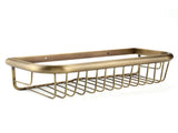 30cm Solid Copper Shower Basket Bath Soap Shampoo Storage Holder Wall Mount Bathroom Shelf V1294-YM0901-JY03090